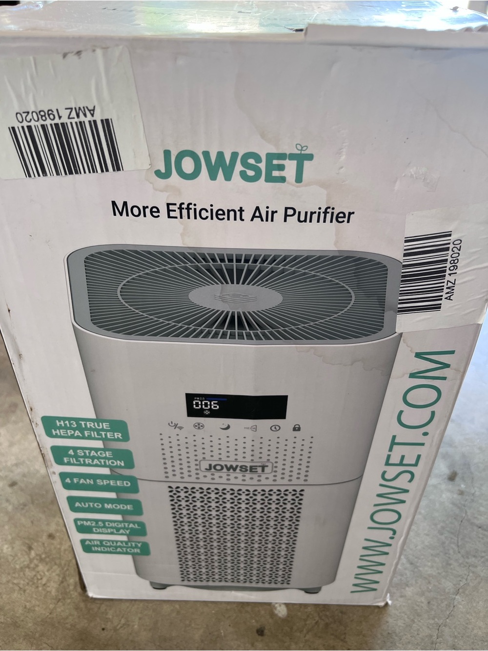 White Portable Air Purifier - H13 HEPA, Auto Mode